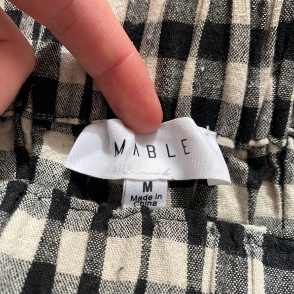 Linen Gingham High Waisted Shorts - Picture 3 of 5